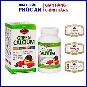 Viên uống bổ sung canxi hữu cơ cho bà bầu và mọi lứa tuổi Green Calcium Olympian Labs 100 viên