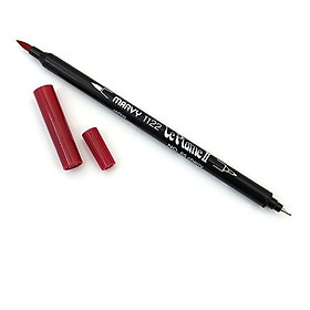 Bút lông hai đầu màu nước Marvy LePlume II 1122 - Brush/ Extra fine tip - Cherry (65)