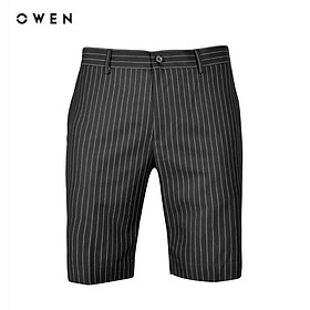 OWEN - Quần short nam Owen kẻ sọc đen 20236