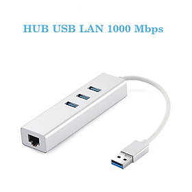 Mua HUB chuyển đổi USB 3.0 sang LAN 1000Mbps và 3 cổng USB vỏ nhôm