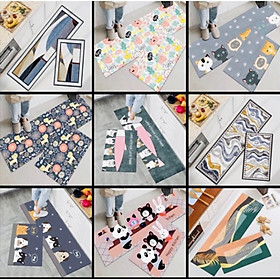 SET 2 Thảm bếp lót bếp lau chân trải sàn nhà cao cấp chống trơn trượt một bộ 2 thảm SBK145