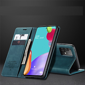Hình ảnh Bao da bò dạng ví dành cho Samsung Galaxy A52 mẫu case hàng nhập khẩu