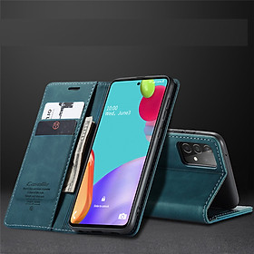 Bao da bò dạng ví dành cho Samsung Galaxy A52 mẫu case hàng nhập khẩu