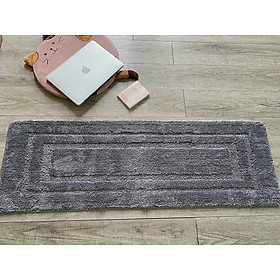 Mua Thảm Lau Chân Lông Dài Cao Cấp Kích Thước 45x120cm Màu Xám