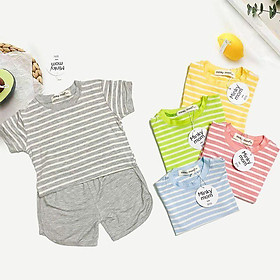 Bộ tay ngắn quần đùi thun lạnh MINKY MOM cho bé trai bé gái từ 7-19kg