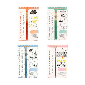Combo 4 Cuốn Sổ Từ Vựng Lò Xo Hình Mèo ( Màu Ngẫu Nhiên)