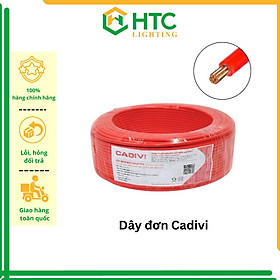 (Cuộn 100m- có hỏa tốc HCM) Cáp điện đơn các cỡ CV 1.0 1.25 1.5  2.5 3.5 4.0 5.5 6.0mm (màu ngẫu nhiên) -  hàng chính hãng CADIVI