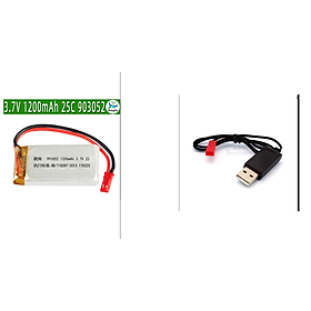 Mua Pin kèm sạc 3.7v 1200mah JST Pin sạc máy bay