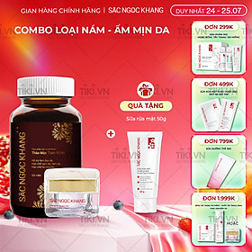 Bộ đôi trong uống - ngoài thoa Sắc Ngọc Khang: Sắc Ngọc Khang ++ (60 viên) + Kem dưỡng da ban đêm 10g