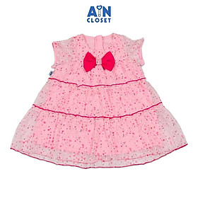 Đầm bé gái họa tiết Hoa Baby Hồng Voan - AICDBGEGBJA6 - AIN Closet