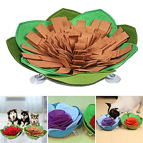 Felt Puzzle Toys, Dog Cat Snuffle Feeding Mat, Interactive Game Rug for Boredom, Natural Foraging Skills for Cats Dogs Treat Dispenser Training Mat