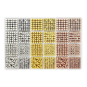 1740Pcs Loose Beads Spacer Beads for Beading Jewelry Making Accessories