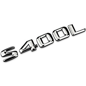 Decal tem chữ S400L dán đuôi xe ô tô Mercedes Chất liệu: Hợp kim inox