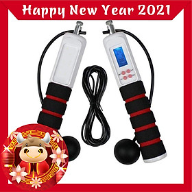 Dây nhảy tập thể dục thể thao đếm số điện tử Electronic tự động tiện lợi tại nhà dành cho nam nữ giảm cân hiệu quả - Màu đen