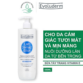 Sữa Tẩy Trang Evoluderm Chiết Xuất Vitamin E Dành Cho Da Thường 500ml