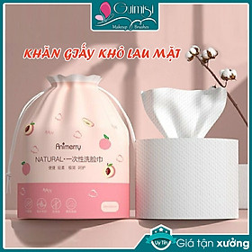 Khăn Mặt Khô Animerry, Túi Rút Màu Hồng Anh Đào Chất Cotton Dùng 1 Lần, Tẩy Trang Siêu Dai