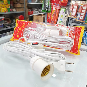 Mua Dây nguồn đuôi đèn E27 vặn  có công tắc  dây dài 3m 5m  công suất 500W Maxkaro