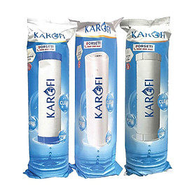 Bộ 3 lõi lọc nước karofi 1,2,3 dùng cho máy lọc nước ro - hàng chính hãng