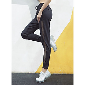 QUẦN JOGGER NỮ PHỐI LƯỚI VẢI THUN DÀY DẶN HÀNG VIỆT NAM CHẤT LƯỢNG CAO