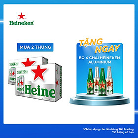 Thùng 24 lon cao Heineken Silver (mới) (330ml/lon)
