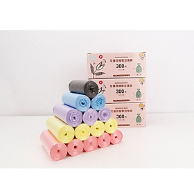 Mua Hộp 10 Cuộn 300 Túi Đựng Rác Nhiều Màu Tiện Lợi