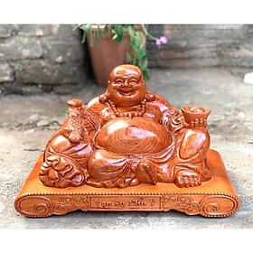 Mua Di lặc ngồi gỗ hương đá kt 40x22x20