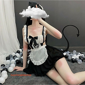 Váy ngủ cosplay cô giúp việc cao cấp, HG1925 đầm ngủ hầu gái đảm đang sẵn hàng - không gồm tất/ vớ đùi