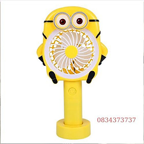 Mua Quạt tích điện cầm tay hoạt hình monion kèm đế để bàn tiện lợi khi đi chơi đi du lịch