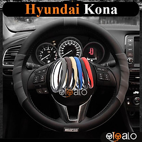 Bọc vô lăng da PU dành cho xe Hyundai Kona cao cấp SPAR - OTOALO