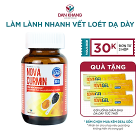 Viên Uống Tinh Chất Nghệ Giảm Đau Dạ Dày Novacurmin - Nguyên liệu nhập khẩu từ Đức (Hộp 30 viên)