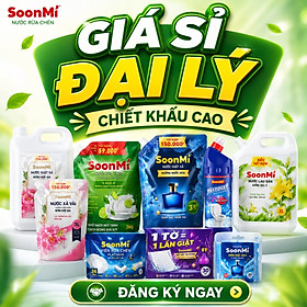 Giá sỉ đại lý nguyên thùng Soonmi nước giặt, giặt xả, nước xả, lau sàn, rửa chén, tây toilet - hàng chính hãng