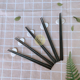 Mua Đũa gỗ Mun 23cm - vuông tròn ( 5 đôi /Túi) - Đũa gỗ tự nhiên (D13)