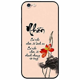 Ốp lưng in cho Iphone 6 Plus/ 6s Plus Mẫu Thư Pháp Nhẫn Nền Hồng