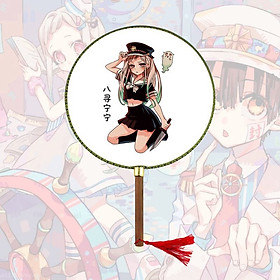 Qụat tròn cầm tay Jibaku Shouanen Hanako-kun phong cách cổ trang . cosplay cán gỗ dây tuyến