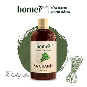 Tinh Dầu Sả Chanh Homer 100ML - Tinh Dầu Xông Thơm Phòng, Thư Giãn, Khử Mùi - Tinh dầu Bạc Hà/ Cam Ngọt/ Oải hương/ Ngọc Lan Tây/ Tràm Trà/ Bưởi Ngọt/ Vỏ Quế - 100ml