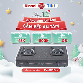Mua Bếp gas dương Rinnai RV-287(G)N mặt bếp men và kiềng bếp men - Hàng chính hãng.