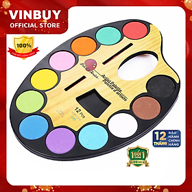 Bộ Palette 12 Màu Nước Water Color Cao Cấp Size Nhỏ/Vừa/Lớn Tặng Bút Lông Cọ Vẽ Pha Màu Tiện Dụng - Bộ Palette Màu Nước Chuyên dụng Tiện Dụng 12 Màu Sắc Chất Lượng Vượt Trội - Hàng Chính Hãng VinBuy