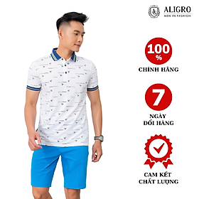 Áo POLO màu Trắng in thân ALGPLO69