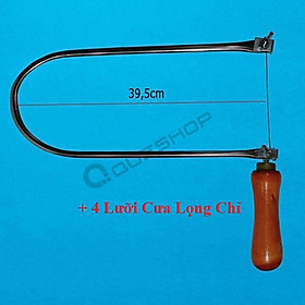 Combo Cưa Lọng Lớn + 4 Lưỡi Lọng Chỉ (chiều sâu cưa 39,5cm) và được kèm thêm 1 lưỡi cưa lọng chỉ