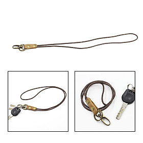 Lanyard for ID Badge Holder, Swivel Hook Leather Lanyard with Keyring for Keychains Wallet Name Tags
