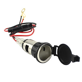 12V Car Motorcycle Cigarette Lighter Power Socket Outlet Plug with Fuse Wire