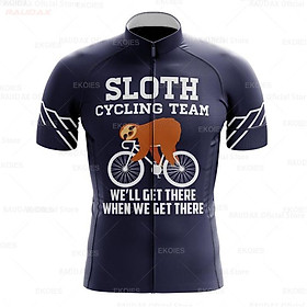 Nam Đi Xe Đạp Jersey 2022 Lười Đội Mùa Hè Đi Xe Đạp Áo Thun Nữ Tay Ngắn Maillot Ciclismo Hombre Nhanh Khô Xe Đạp Jersey Color: cycling jersey8 Size: XS
