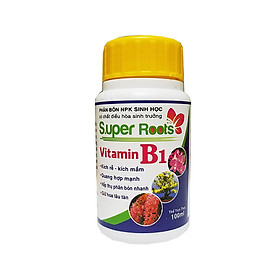 Phân bón NPK sinh học Super Roots Vitamin B1 100ml - có chất điều hòa sinh trưởng | Chuyên dùng hoa lan, hoa hồng, hoa mai, bonsai và cây trồng
