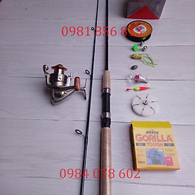 Bộ cần lure rỗng Sky blue giá rẻ - Bộ cần 2 khúc cán mút | uy tín chất lượng