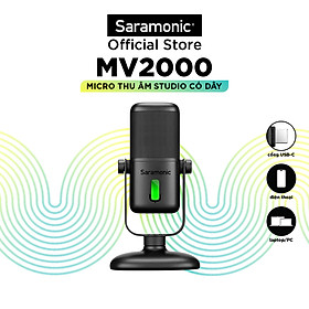 Mua Micro Audio Thông Minh Saramonic MV2000 Kết nối Thiết Bị Di Động Bằng Cổng USB-C Và Máy Tính - Ghi Âm Tại Nhà/ Livestream/ Podcasting/ Sản Xuất Âm Nhạc/ Chơi Game - Hàng Chính Hãng