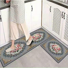 Mua Bộ 2 Thảm Bếp Hàng Loại 1 Dày Và Mịn Thấm Hút Tốt  Mặt Đáy Chống trơn  Mặt Thảm Bali ( Bộ Sưu Tập Mẫu Thảm Bếp Mới 2021