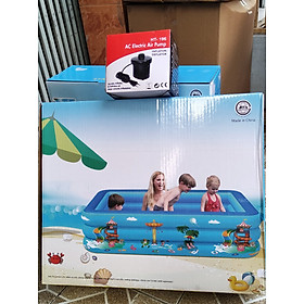Mua Hồ bơi gia đình  bể bơi cực to 3m-1m70 cao 60 cm cho bé vui chơi tại nhà  có tặng kèm bơm điện