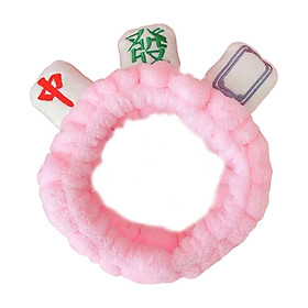 Mahjong Makeup SPA Headband Soft Flannel Headwrap for Shower Yoga Girls