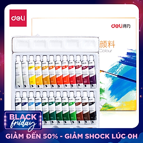 Hộp Màu Nước Deli 73864 Cho Người Mới Bắt Đầu Vẽ Tranh (24 Màu) (5ml)
