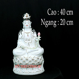 Mua   Cao 35 cm   40 cm   Tượng Đại Thế Chí  Bồ Tát  Men Sứ